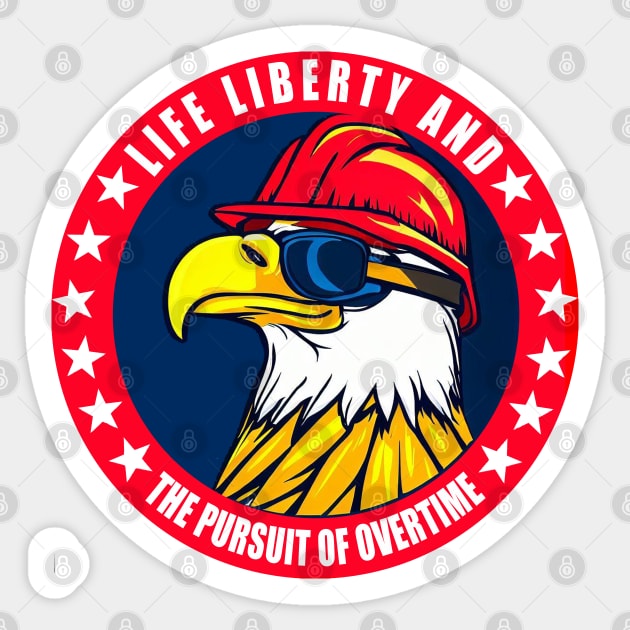 Life Liberty and the Pursuit of Happiness Sticker by  The best hard hat stickers 